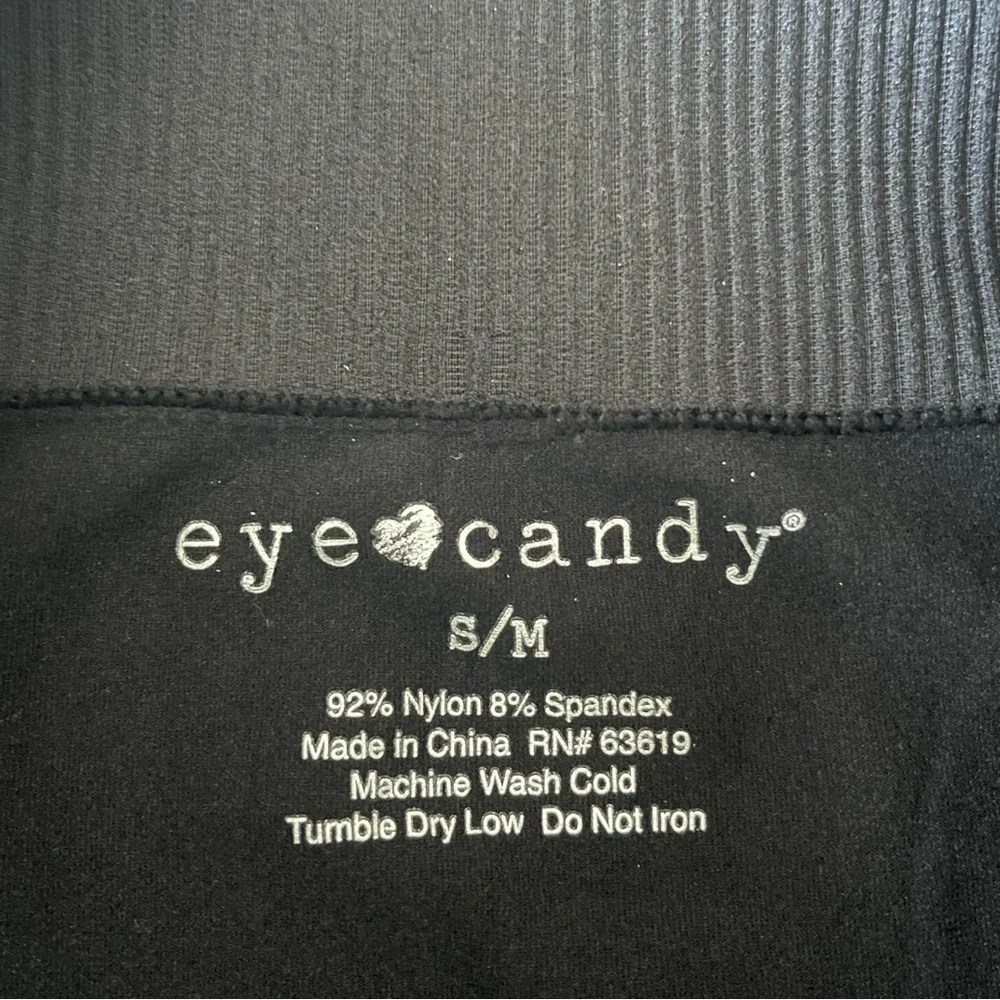 Eye Candy Footless Tights Set of 2 Black Gray Size S/M Juniors‎
